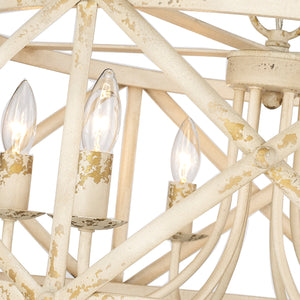Alcott AI 6 Light Chandelier in Antique Ivory