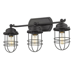 Seaport 3-Light Bath Vanity in Matte Black