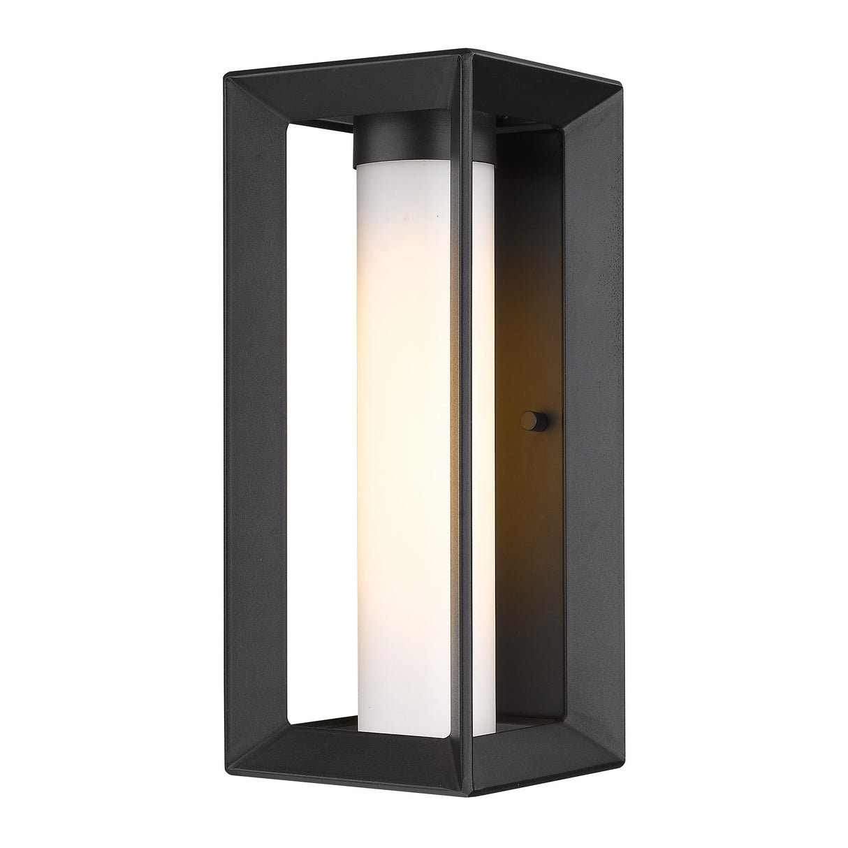 Smyth Outdoor Medium Wall Sconce in Natural Black with Opal Glass