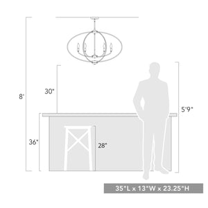 Colson BLK Linear Pendant in Matte Black