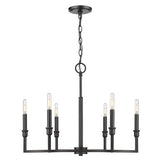 Ellyn 6 Light Chandelier in Matte Black