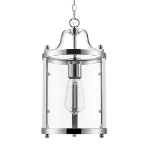 Payton Mini Pendant in Chrome with Clear Glass