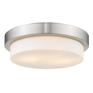 Multi-Family Flush Mount in Pewter with Opal Glass