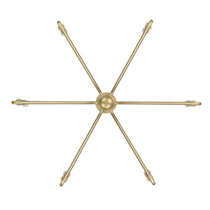 Kennedy BCB Brushed Champagne Bronze 6 Light Chandelier
