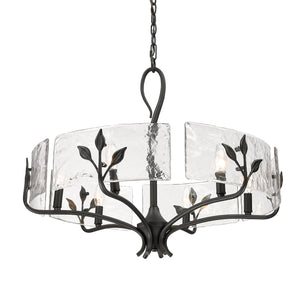 Calla Natural Black 6 Light Chandelier