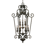 Heartwood 2 Tier - 9 Light Caged Foyer in Burnt Sienna with Drip Candlesticks