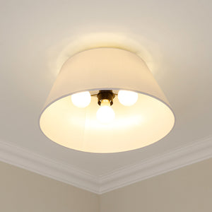 Penn Flush Mount in Matte Black with Modern White Shade