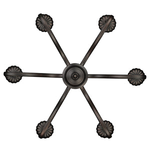 Larrick 6 Light Semi-Flush - Large in Rubbed Bronze
