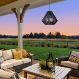Valentina NB Natural Black 3 Light Pendant - Outdoor