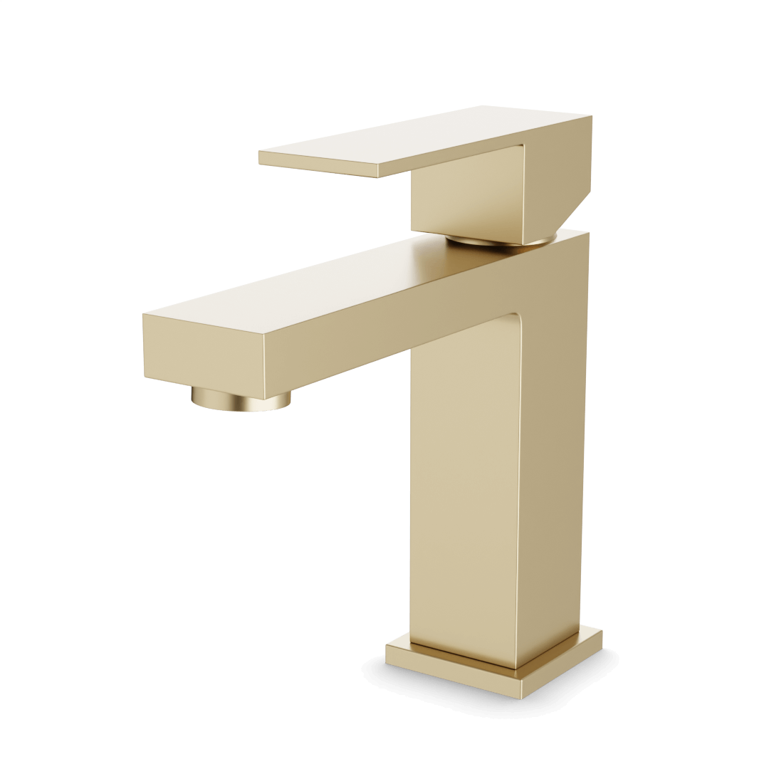 Artos Edge Single Hole Bathroom Faucet Satin Brass – FS307SB