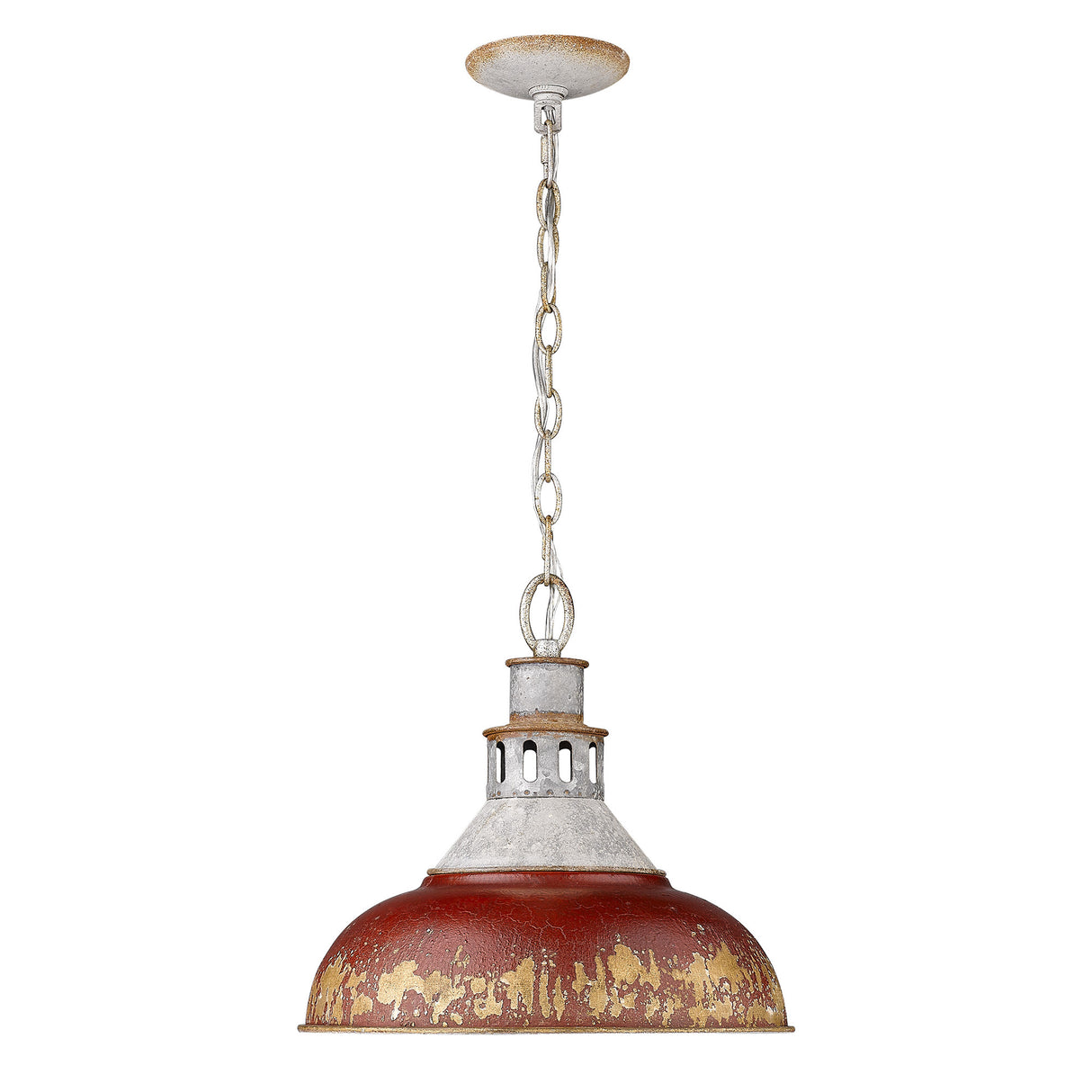 Kinsley Large Pendant in Aged Galvanized Steel