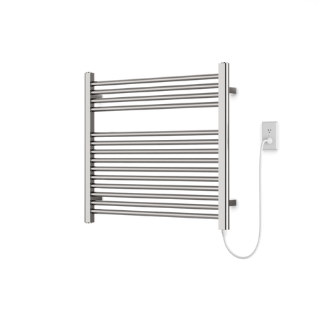 Artos Denby 27" x 30" Plug-In Heated Towel Rail Brushed Nickel – M06875P-BN