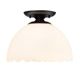Dorinda BLK Matte Black Semi-Flush