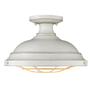 Bartlett Semi-Flush in French White