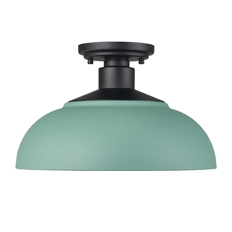 Levitt Natural Black Semi-Flush - Outdoor