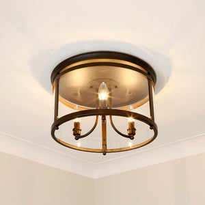 Payton RBZ 3 Light Flush Mount in Rubbed Bronze