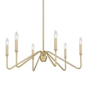 Kennedy BCB Brushed Champagne Bronze 6 Light Chandelier