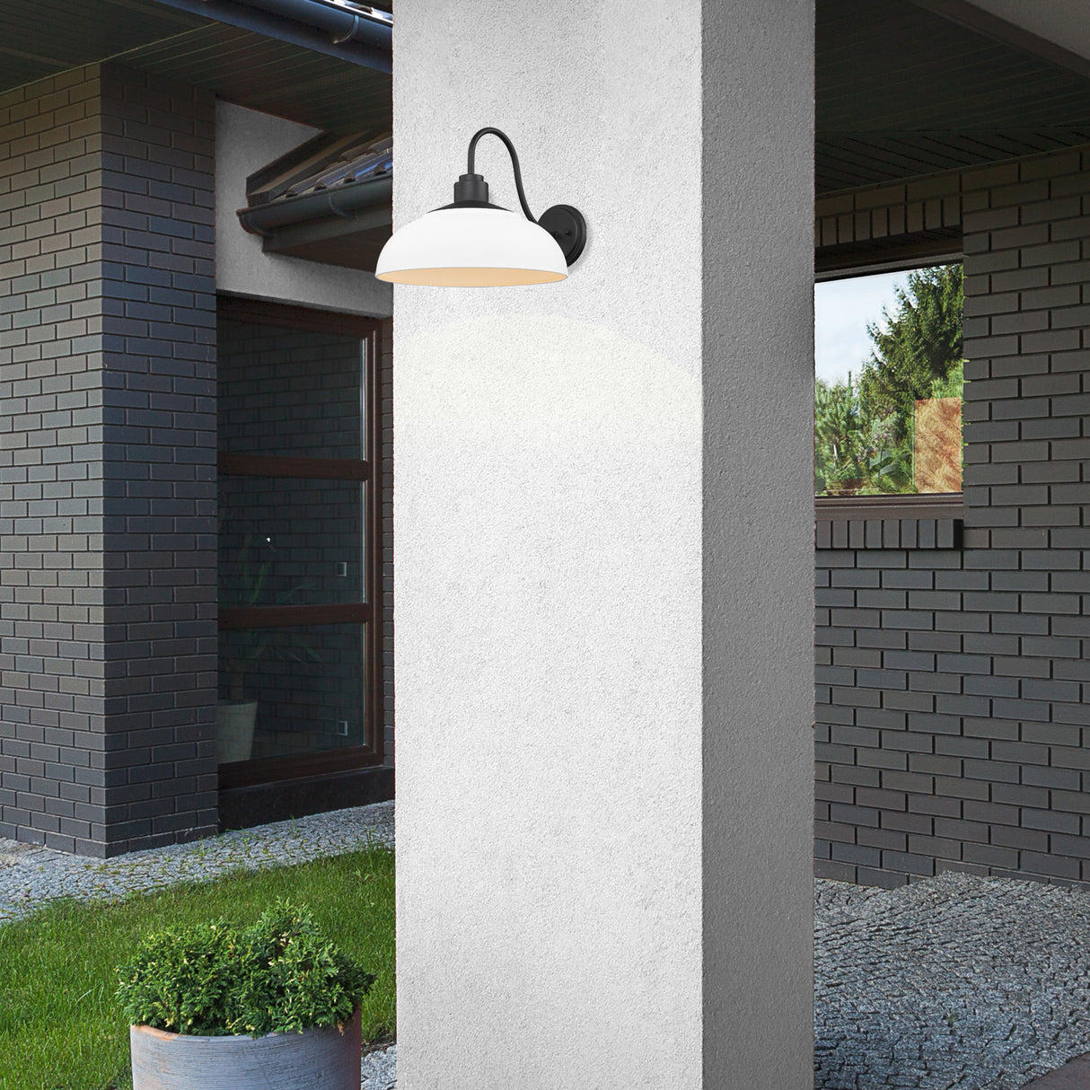 Levitt Natural Black Large Wall Sconce - Outdoor