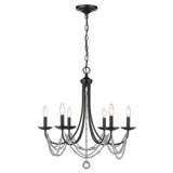 Mirabella 6 Light Chandelier in Matte Black