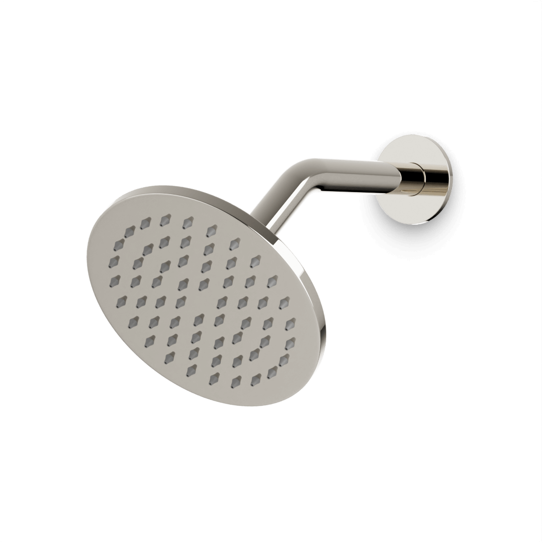 Artos Opera 6" Shower Head on Angled Arm Polished Nickel – F907-74PN