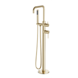 Artos Opera Floor Mount Tub Filler Trim Kit with Low Spout & Hand Shower Satin Brass – FS513TKSB