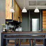 Hines Mini Pendant in Pewter with Opal Glass