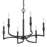 Ellyn 6 Light Chandelier in Matte Black