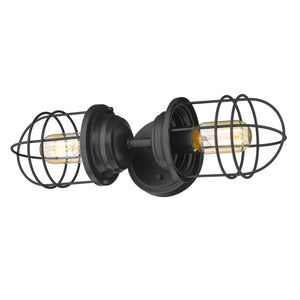 Seaport 2-Light Wall Sconce in Matte Black