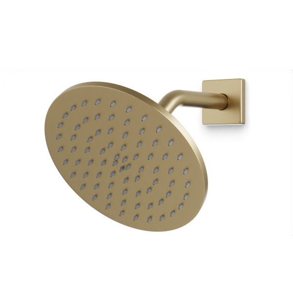 Artos Otella 8" Shower Head on Angled Arm Satin Brass – F907-11SB