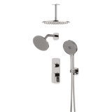 Artos Harmony Thermostatic Shower Trim Kit with Wall & Ceiling Mount Shower Head, Hand Shower Brushed Nickel – PS108TRBN