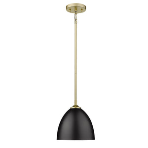 Zoey Small Pendant in Olympic Gold with Matte Black Shade