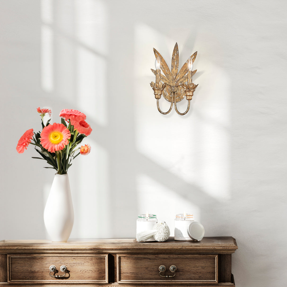Lillianne HG Heirloom Gold 2 Light Wall Sconce