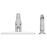 Pfirst Series 1-Handle Kitchen Faucet with Side Spray in Polished Chrome