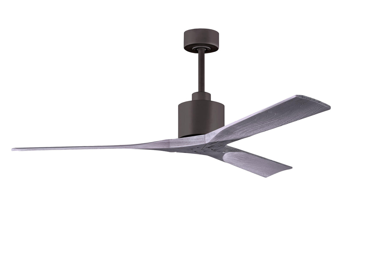 Matthews Fan NK-TB-BW-60 Nan 6-speed ceiling fan in Textured Bronze finish with 60” solid barn wood tone wood blades