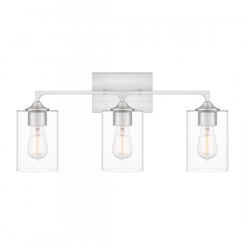 Quoizel PRC8624BN Prescott Bath 3 lights brushed nickel Bath Light