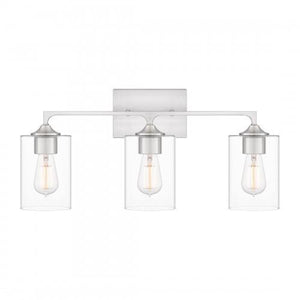 Quoizel PRC8624BN Prescott Bath 3 lights brushed nickel Bath Light