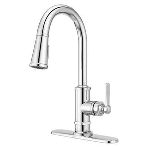 Port Haven 1-Handle Pull-Down Kitchen Faucet in Polished Chrome