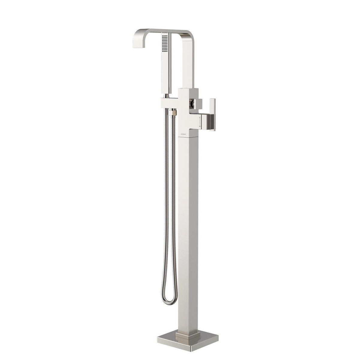 Gerber D300544BBT Brushed Bronze Square Floor Mount Tub Filler Trim Kit With Handshower