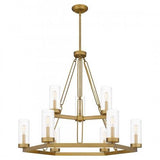 Quoizel VLS5036AB Valens Chandelier 9 lights aged brass Chandelier