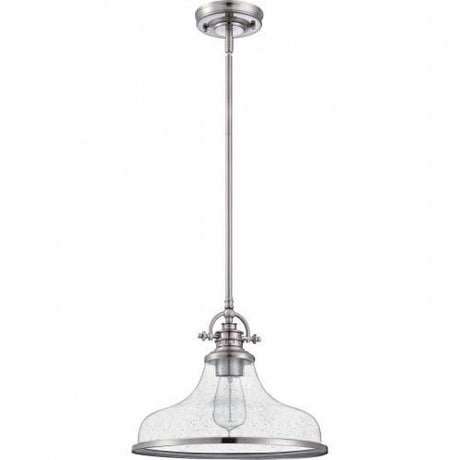 Quoizel GRTS2814BN Grant Pendant 1 light brushed nickel Pendant