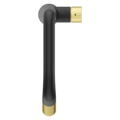 Combo-matte Black and Brushed Gold 1-handle Pull-down Kitchen Faucet