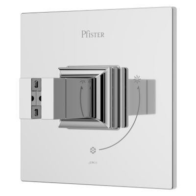 Pfister Polished Chrome Shower Valve Only Trim Without Handles