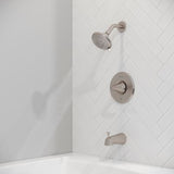 McAllen 1-Handle Tub & Shower Trim Kit in Spot Defense Brushed Nickel
