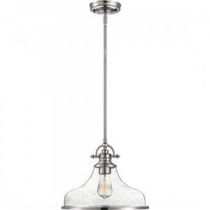 Quoizel GRTS2814BN Grant Pendant 1 light brushed nickel Pendant