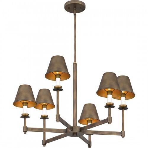 Quoizel CRO5026SU Cross Chandelier 6 lights statuary bronze Chandelier