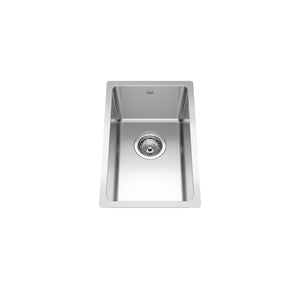 KINDRED BSU1812-8N Brookmore 11.6-in LR x 18.2-in FB x 8-in DP Undermount Single Bowl Stainless Steel Sink In Commercial Satin Finish