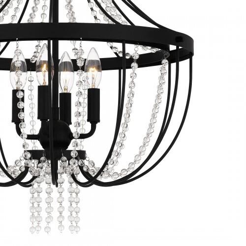 Quoizel ADL2820MBK Adelaide Pendant 4 lights matte black Pendant