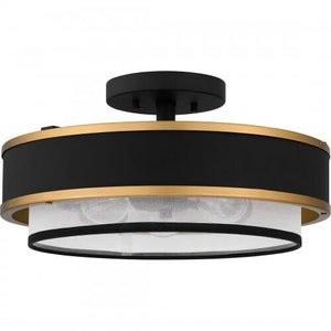 Quoizel QSF5572EK Quoizel Semi-Flush Mount Semi flush 3 lights earth black Semi-Flush Mount