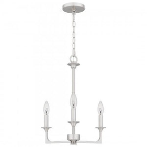 Quoizel PRC5016BN Prescott Chandelier 3 lights brushed nickel Chandelier