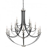 Quoizel ANA5015K Alana 15 light chandelier mystic blk Chandelier